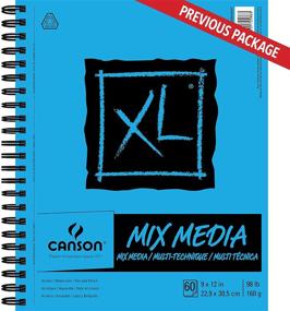 img 3 attached to 📒 Canson XL Series Mix Paper Pad, 9x12 Inches, 98 lb, 60 Sheets - 1-Pack