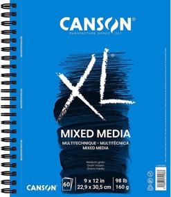 img 4 attached to 📒 Canson XL Series Mix Paper Pad, 9x12 Inches, 98 lb, 60 Sheets - 1-Pack