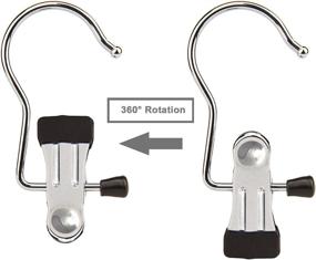 img 2 attached to 🧺 DUOFIRE 12 PCS Laundry Hanging Hooks Clips: Stainless Steel Portable Travel Clothes Pins for Effective Drying of Towels, Socks, and More!