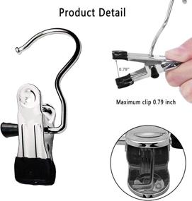 img 1 attached to 🧺 DUOFIRE 12 PCS Laundry Hanging Hooks Clips: Stainless Steel Portable Travel Clothes Pins for Effective Drying of Towels, Socks, and More!