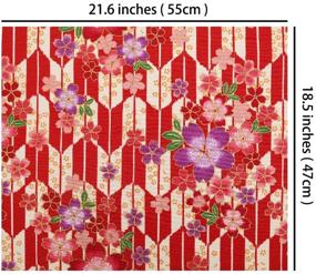 img 1 attached to ChuanShui 8pcs 100% Cotton Quilting Fabric Bundles Red Asian Pattern Fat Quarters Fabric Bundle 22 x 18 inches (55 x 45cm) - Perfect for Sewing, Patchwork, and Face Masks