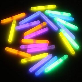 img 4 attached to 🎉 JOYIN 200 Pcs Bulk Mini Glow Sticks with 8 Colors for Glow-in-The-Dark Easter Egg Hunt, Kids' Easter Basket Stuffers, Christmas Halloween Party Supplies, 4th of July, Independence Day