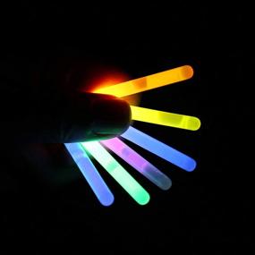 img 1 attached to 🎉 JOYIN 200 Pcs Bulk Mini Glow Sticks with 8 Colors for Glow-in-The-Dark Easter Egg Hunt, Kids' Easter Basket Stuffers, Christmas Halloween Party Supplies, 4th of July, Independence Day