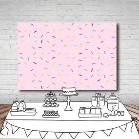 img 1 attached to 🍩 Mehofond Donut Baby Birthday Party Decoration: Pink Girl Baby Shower Party Essentials for Memorable Photos & Cake Smash - 7x5ft Photo Studio Background, Confetti Banner, Props, and More!