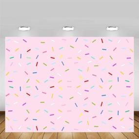 img 2 attached to 🍩 Mehofond Donut Baby Birthday Party Decoration: Pink Girl Baby Shower Party Essentials for Memorable Photos & Cake Smash - 7x5ft Photo Studio Background, Confetti Banner, Props, and More!