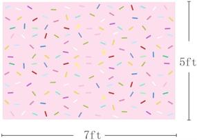 img 3 attached to 🍩 Mehofond Donut Baby Birthday Party Decoration: Pink Girl Baby Shower Party Essentials for Memorable Photos & Cake Smash - 7x5ft Photo Studio Background, Confetti Banner, Props, and More!