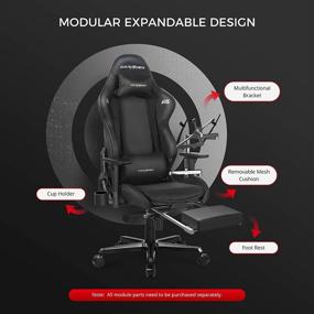 img 3 attached to 🪑 Black DXRacer G Series Module Ergonomic Executive Office and Video Game Chair with 4D Metal Armrest, Replaceable Seat Cushion