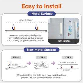 img 1 attached to ABKO Cordless LED Motion Sensor Cabinet Light Bar with Touch Control, Magnetic Mount, Wireless and Rechargeable Battery Powered Under Counter Closet Lighting - LB03 (Short)