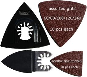 img 4 attached to Comprehensive XXGO 102 Pcs Oscillating Tool Sanding Triangular Finger Pads Kits: Bosch, Chicago, Craftsman, Dremel, Fein, Harbor Freight, Makita, Milwaukee, Porter Cable, Ridgid, Ryobi, Rockwell Compatible XG3102