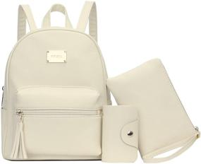 img 4 attached to Stylish KKXIU Z Black Women's Backpack Fashion Daypack - Handbags & Wallets