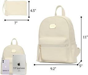 img 1 attached to Stylish KKXIU Z Black Women's Backpack Fashion Daypack - Handbags & Wallets