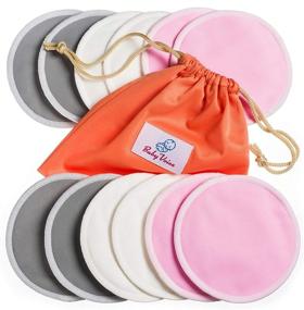 img 4 attached to 🤱 Washable Nursing Pads 12 Pack: Organic Bamboo, with Laundry & Travel Bag - Softest Reusable Breast Pads by BabyVoice