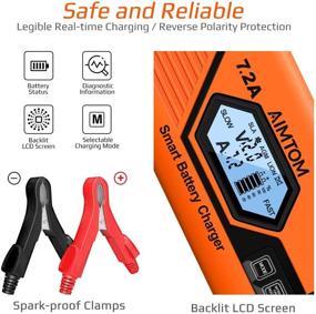 img 3 attached to 🔋 AIMTOM 7.2Amp Smart Battery Charger: The Ultimate-Safe 12V Intelligent Maintainer for Car RV SUV Truck Motorcycle Boat Lawn Mower Use