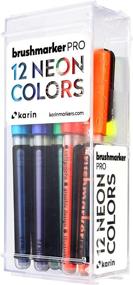 img 1 attached to 🎨 Набор маркеров KARIN Brushmarker PRO 12 - неоновые цвета, KAR27C12