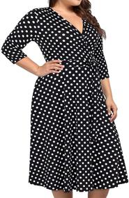 img 1 attached to 👗 Kissmay Buffalo Dresses: Festive Oversize Women's Christmas Clothing