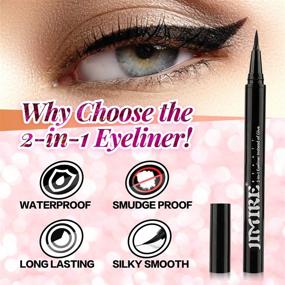 img 2 attached to JIMIRE Magic Eyeliner: 2-in-1 Eyeliner for False Eyelashes - Strong Hold, No Glue or Magnets Needed, Perfect for Users in their 20s