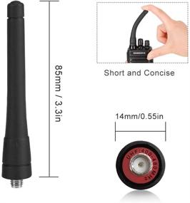 img 3 attached to 3.4-Inch Short Antenna for Retevis, Baofeng Kenwood SAMCOM Walkie Talkies, UHF 400-480 MHz Single Band – SMA Female Connector, Compatible with Most Two-Way Radios (1 Pack)