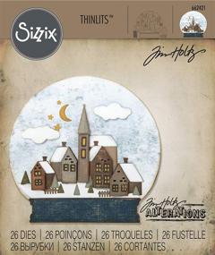 img 2 attached to Набор тонких ножей Sizzix Thinlits 662421: Snowglobe #2 от Tim Holtz - 26 штук, разноцветный, один размер - покупайте сейчас!