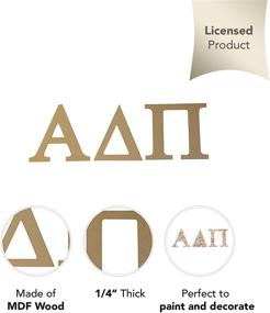 img 2 attached to 🌵 Enhance Your Space with Desert Cactus Alpha Delta Pi Sorority Unfinished Wood Letter Set ADPi - 7.5 Inch