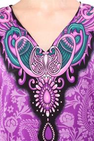 img 1 attached to Women's Teal Kaftans 101 by Miss Lavish London: Stylish Clothing for Every Occasion