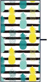img 4 attached to 🍍 Treeswift Pineapple Beach Towels: Ultra-Thin Quick Dry Microfiber Towels for Pool, Beach & Swim with Hanging Loop – Super Absorbent, Sand-Free Bath Towels for Adults and Kids