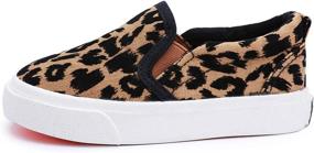 img 3 attached to 👟 Adorable Toddler Boys' Leopard Canvas Sneakers: Aiminila Flats at Sneakers