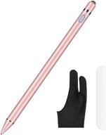 🖊️ xiron rechargeable stylus pen: 1.5mm fine point for ipad iphone and touch devices - high precision with glove in white logo