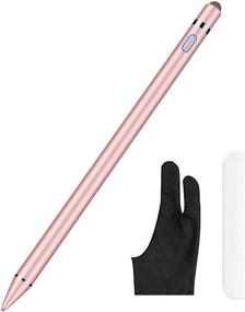 img 4 attached to 🖊️ Перезаряжаемая стилус-ручка XIRON: тонкая точка 1,5 мм для iPad iPhone и сенсорных устройств - высокая точность с перчаткой в белом цвете