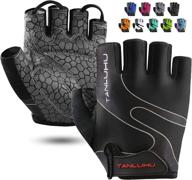 tanluhu half finger cycling gloves - anti-slip shock-absorbing padded breathable bike gloves for men and women - road and mountain biking logo