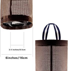 img 2 attached to Convenient Malmo Plastic Bag Save and Dispenser - Practical Mesh Wall Hanging Grocery Bag Holder for Neat Organization - Large Folding Hanging Storage Bag for Kitchen - Set of 2 in Elegant Brown