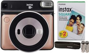 img 2 attached to Fujifilm Instax Square SQ6 Blush Gold Bundle with 20 Sheets of Fujifilm Instax Square Instant Film, Sturdy Tiger Stickers, and Deals Number One Cleaning Cloth