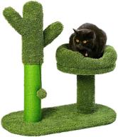 🌵 luckitty cactus cat scratching post tree with play ball | green - protect furniture with natural sisal scratching post | catcus scratcher for improved seo logo