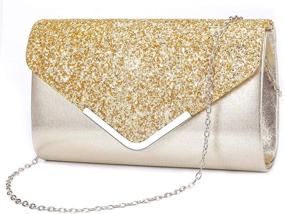 img 4 attached to ZIUMUDY Sparkle Envelope Clutches Shoulder Women's Handbags & Wallets and Clutches & Evening Bags