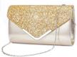 ziumudy sparkle envelope clutches shoulder women's handbags & wallets and clutches & evening bags logo