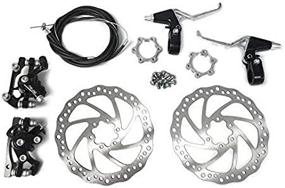 img 4 attached to Upgrade Your Bike with Star-Art Front and Back Disc Brake Kit - Aluminum Alloy Calipers, 2 Pcs Stainless Steel 160 mm Rotors & Cable & Brake Lever & 12 Bolts, Freewheel Threaded Hubs Hole Distance of 48mm