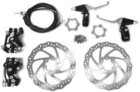 img 3 attached to Upgrade Your Bike with Star-Art Front and Back Disc Brake Kit - Aluminum Alloy Calipers, 2 Pcs Stainless Steel 160 mm Rotors & Cable & Brake Lever & 12 Bolts, Freewheel Threaded Hubs Hole Distance of 48mm