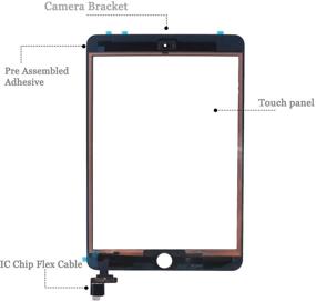 img 1 attached to 📱 KAKUSIGA iPad Mini 3 (3rd Gen) Digitizer Glass Assembly Kit - Complete with IC Chip, Adhesive Tape, and Repair Toolkit - White