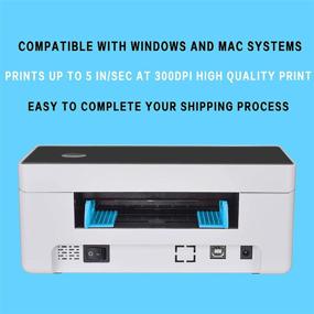 img 1 attached to Thermal Label Printer 300DPI - 4x6 Shipping Label Printer for Amazon, eBay, PayPal, Shopify, Etsy, Shipstation, Windows & Mac - Ideal for Home Office & Business Organization