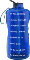 🏋️ motivational 1 gallon water bottles with time tracker and straw - bpa free reusable large water jug for gym, sports, traveling, and pregnancy logo