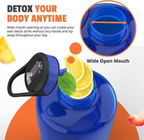 img 1 attached to 🏋️ Motivational 1 Gallon Water Bottles with Time Tracker and Straw - BPA Free Reusable Large Water Jug for Gym, Sports, Traveling, and Pregnancy