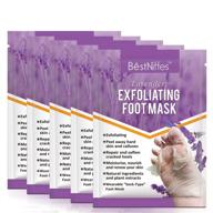 👣 lavender foot peel mask 5 pack: effectively exfoliate dead skin, calluses, and rough heels for men and women logo