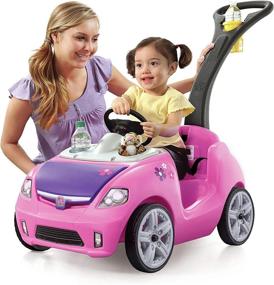 img 1 attached to 🚗 Step2 Whisper Ride Push Pink: Ultimate Toddler Push Car for Fun-Filled Rides