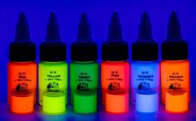 img 1 attached to Enhance Your Tattoo Experience with Bloodline Tattoo Ink Blacklight UV 6 Color Set - 1/2 oz (15 ml)