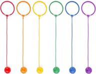 🏐 champion sports skip ball ankle toy for kids - pack of 6, assorted colors - durable hopper / swingball set with 18-inch cord - 5.5-inch diameter ankle ring - fun jumper and exercise equipment логотип