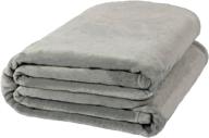 🛌 nanpiper super soft flannel fleece blanket for bed couch - luxury cozy plush microfiber blanket in twin size, grey logo