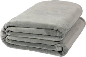 img 4 attached to 🛌 NANPIPER Super Soft Flannel Fleece Blanket for Bed Couch - Luxury Cozy Plush Microfiber Blanket in Twin Size, Grey