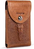 📱 genuine leather smartphone holster for iphone 8 plus 7 plus 6s plus samsung galaxy note 8 9 10 s20+ s10+ s8 plus s9 plus pouch belt clip case holder with magnetic closure - brown men's purse logo