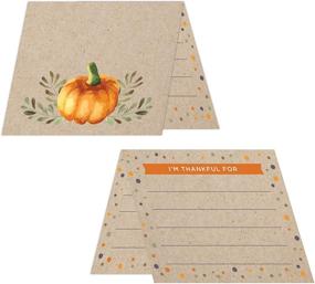 img 4 attached to 🍁 Koko Paper Co Thanksgiving Place Cards and Gratitude Cards Combo Pack - Set of 50 Cards, Printed on High-Quality Card Stock