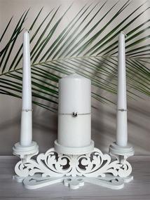 img 2 attached to Unity Candle Stand Holder - Pillar Candle Stand for Unity Candle - Wedding Gift - Ceremony Decoration - Wedding Centerpiece (Large) - Improved SEO