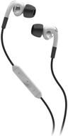 skullcandy fix in ear headphone with 3 button remote - white / chrome: premium audio experience at your fingertips logo